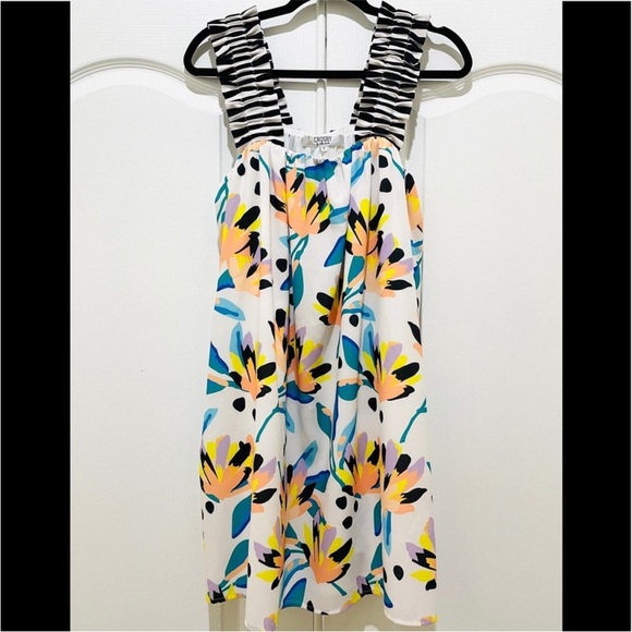 CROSBY by Mollie Burch Otto Mini Dress in Island Life Pattern Size M - Picture 4 of 6